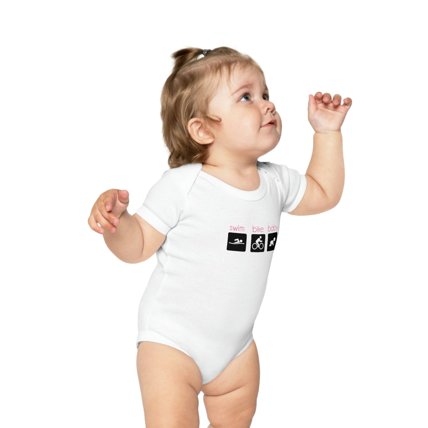 SWIM BIKE BABY Combed Cotton Baby Bodysuit